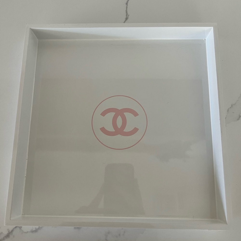 CC Inspired White Tray with Pink Logo 🎀💖